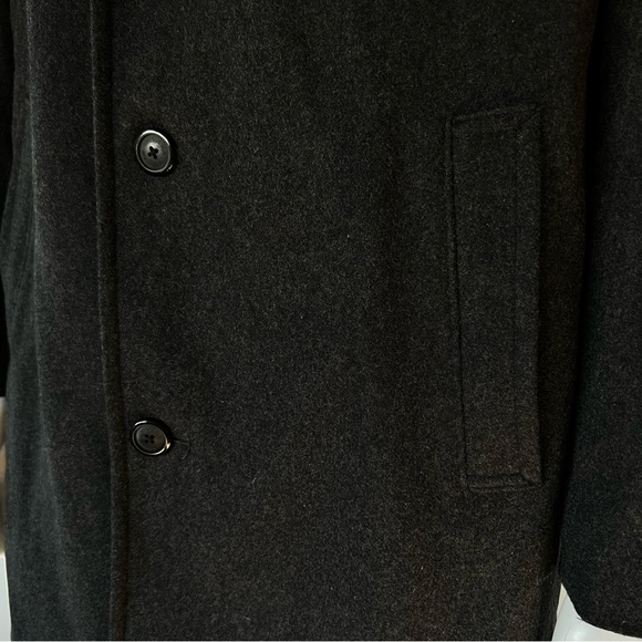London Fog Wool Coat Dark Gray Mens Large - Picture 3 of 8